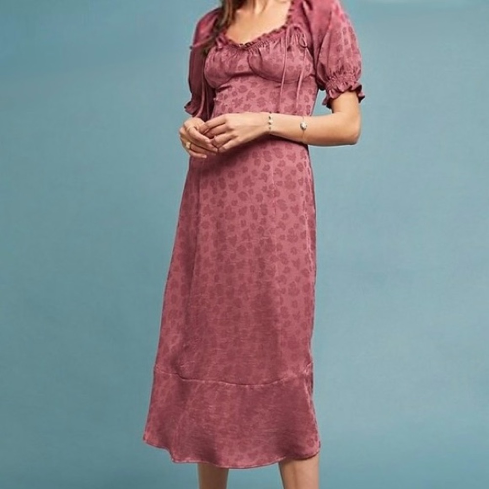 Anthropologie NWOT Current Air Mariah Satin Dress